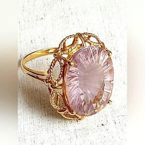 Vintage Amethyst & Solid 10k Gold Ring